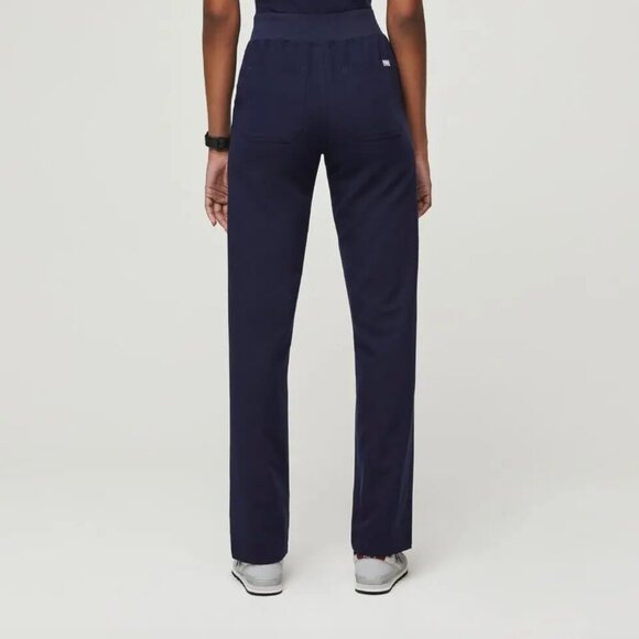 FIGS High Waisted Livingston Basic Scrub Pants in Navy, XL/T - Picture 2 of 8